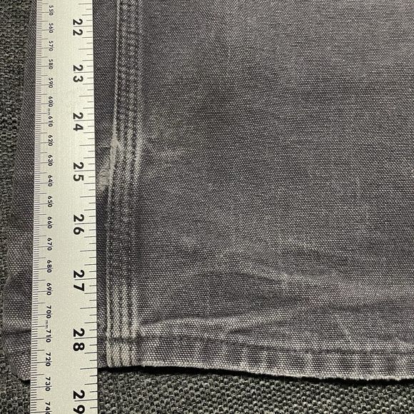 Carhartt B11 PTB Canvas Carpenter Pants Mens 36x30 Gray Distressed Stained Worn - Picture 9 of 9